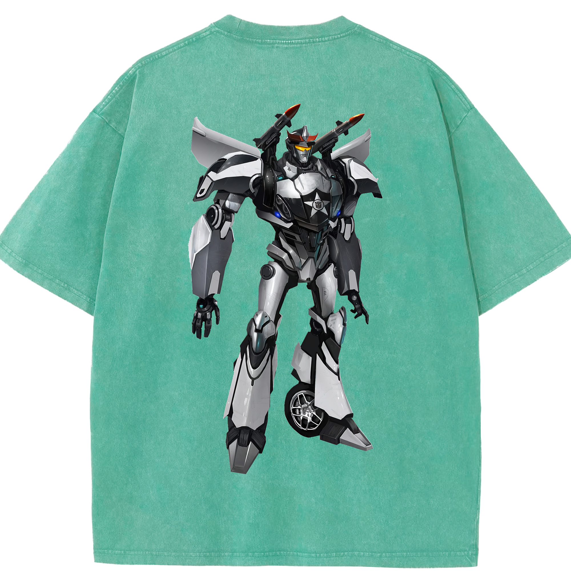 （画像用） Transformers トランスフォーマー 綿100% ヴィンテージ風 半袖Tシャツ（背面プリント）